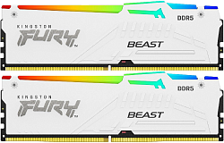 Память DDR5 2x16GB 5600MHz Kingston KF556C40BWAK2-32 Fury Beast RGB RTL Gaming PC5-44800 CL40 DIMM 288-pin 1.25В kit single rank с радиатором Ret