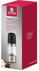 Мельница для перца/соли Rondell Piquant RD-1106 стальной/черный упак.:подарочная коробка