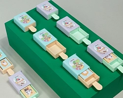 Ластик Deli 71113 мороженое 67x35x18мм ПВХ ассорти