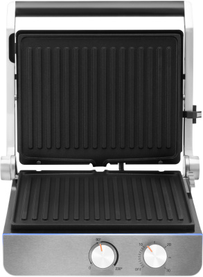 Электрогриль Hyundai HYG-4046 2200Вт черный/серебристый