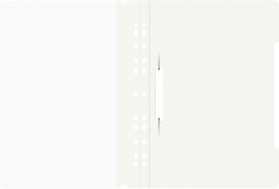 Папка-скоросшиватель Бюрократ PS-P20WH A4 прозрач.верх.лист боков.перф. пластик белый 0.12/0.16