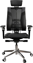 Кресло руководителя эргономичное Метта Yoga Spine Triumph B2 (Черный CC.50.15.13A) черный сиденье черный сет./экокожа с подголов. крестов.5-луч. металл хром