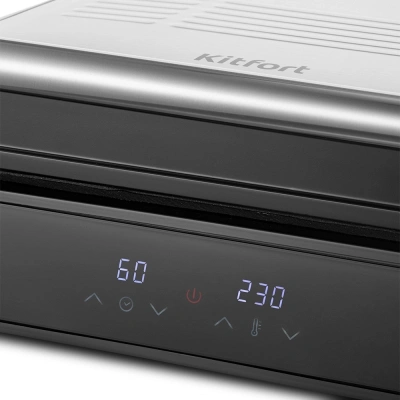 Электрогриль Kitfort КТ-3664 2000Вт серебристый/черный