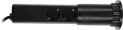 Сетевой разветвитель Premier 3R USB 1.8м (3 розетки) черный (коробка)