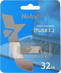 Флеш Диск Netac 32Gb UM1 NT03UM1N-032G-32PN USB3.2 серебристый