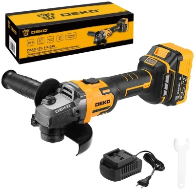 Углошлифовальная машина Deko DKAG-125 9000об/мин рез.шпин.:M14 d=125мм (083-1063)