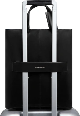 Деловая сумка женская Piquadro Blue Square BD6679B2/N с отделением для ноутбука черный натур.кожа