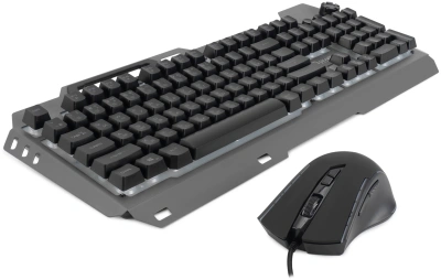 Клавиатура + мышь Оклик 700GMK клав:черный мышь:черный USB Multimedia LED (1533156)