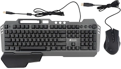 Клавиатура + мышь Оклик 700GMK клав:черный мышь:черный USB Multimedia LED (1533156)