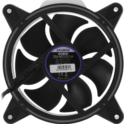 Вентилятор для корпуса Zalman ZM-RFD120A Addressable ARGB 120х120x25 черный 3-pin 26дБ (ZM-RFD120A) Ret