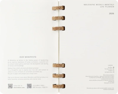 Еженедельник Moleskine SPIRAL Large 130х210мм PP 200стр. спираль черный