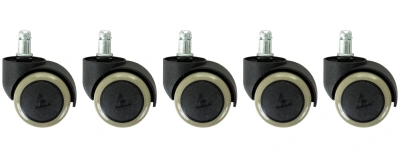 Набор колес Бюрократ CastorSet3850/PU черный для паркета/ламината 50мм