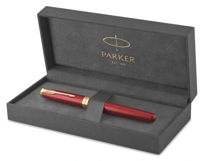 Ручка роллер Parker Sonnet Core T539 (1931475) LaqRed GT F черн. черн. подар.кор.