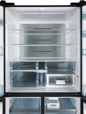 Холодильник Hitachi R-WB820VUC2 GBK 3-хкамерн. черный стекло инвертер