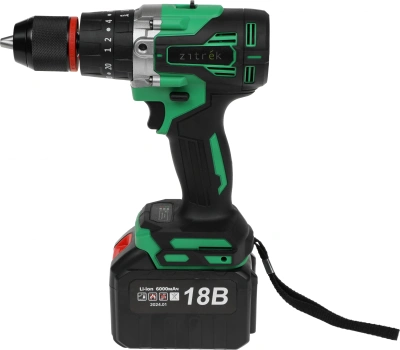 Дрель-шуруповерт Zitrek Green Impact 18V 1800Вт аккум. патрон:быстрозажимной (кейс в комплекте) (063-4046)