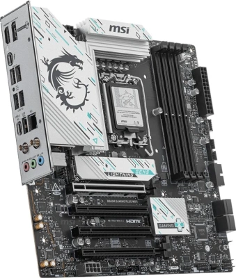 Материнская плата MSI B860M GAMING PLUS WIFI Soc-1851 Intel B860 4xDDR5 mATX AC`97 8ch(7.1) 5Gigabit RAID+HDMI+DP