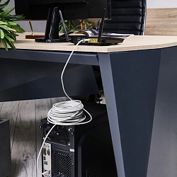 Патч-корд Rexant 18-1012 UTP RJ-45 вил.-вилка RJ-45 кат.5E 25м серый ПВХ