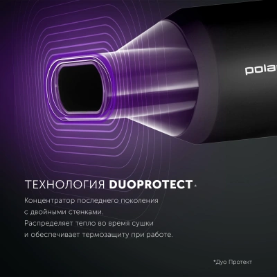 Фен Polaris PHD 2044Ti 1900Вт черный (019914)