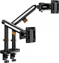 Кронштейн для мониторов Ultramounts UM727B черный 17"-32" макс.9кг крепление к столешнице поворот и наклон