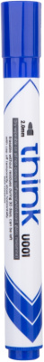 Маркер для досок Deli EU00130 Think круглый пиш. наконечник 2мм синий