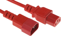 Шнур питания Lanmaster LAN-PP13/14-1.5-RD C13-С14 проводник.:3x0.75мм2 1.5м 220В 10А красный