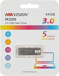 Флеш Диск Hikvision 64GB M200 Hiksemi HS-USB-M200/64G/U3 USB3.0 серебристый