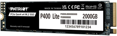 Накопитель SSD Patriot PCIe 4.0 x4 2TB P400LP2KGM28H P400 M.2 2280