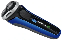 Бритва сетчатая Polaris PMR 0304R реж.эл.:3 питан.:элек.сеть/аккум. черный/синий