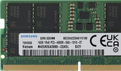 Память DDR5 16GB 4800MHz Samsung M425R2GA3BB0-CQK OEM PC5-38400 CL40 SO-DIMM 262-pin 1.1В dual rank OEM