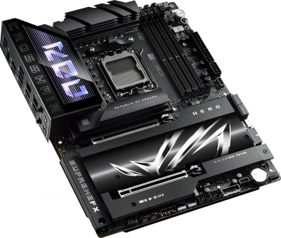Материнская плата Asus ROG CROSSHAIR X870E HERO SocketAM5 AMD X870E 4xDDR5 ATX AC`97 8ch(7.1) 5Gigabit + 2.5Gigabit Ethernet RAID+HDMI