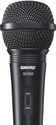 Микрофон проводной Shure SV200-A 4.5м черный