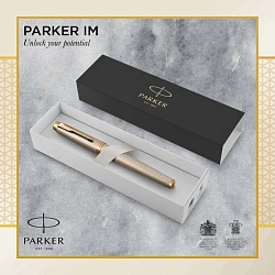 Ручка перьев. Parker IM Premium F323 (1931684) Grey GT F сталь нержавеющая подар.кор.