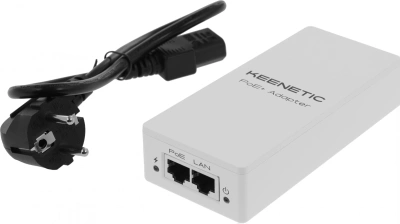 Инжектор PoE+ Keenetic KN-4510 10/100/1000BASE-T 30Вт 100-240В(АС)