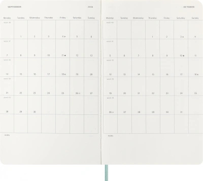 Еженедельник Moleskine PRECIOUS & ETHICAL MAMBA Large 130х210мм обложка экокожа 144стр. бирюзовый