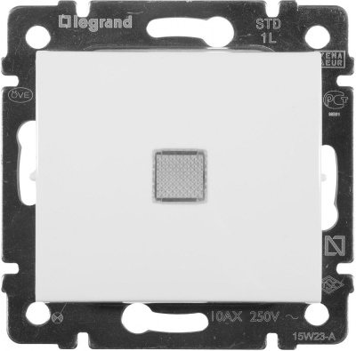 Выключатель Legrand Valena скрыт. 1кл. с подсветкой IP20 белый (774410)