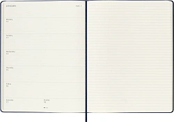 Еженедельник Moleskine CLASSIC WKNT XL 190х250мм 144стр. синий сапфир