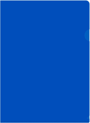 Папка-уголок Бюрократ -E310N/1BLU непрозрачный A4 пластик 0.18мм синий