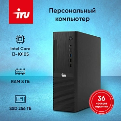 ПК IRU 310SC SFF i3 10105 (3.7) 8Gb SSD256Gb UHDG 630 Windows 11 Pro GbitEth 200W черный (1969046)
