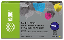 Картридж струйный Cactus CS-EPT7904 79XL желт.пигм. (24мл) для Epson WorkForce WF-4630 Pro/WF-4640 Pro/WF-5110 Pro с чипом