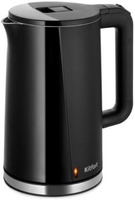 Чайник электрический Kitfort КТ-6612-1 1.7л. 2200Вт черный корпус: металл/пластик