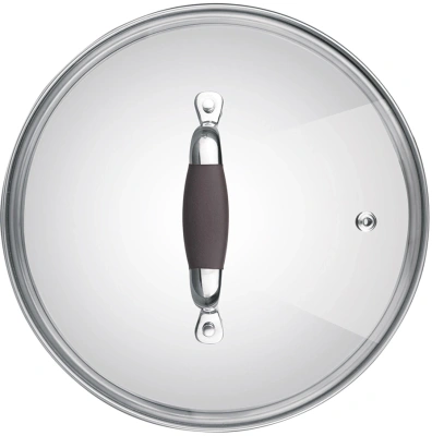 Крышка Rondell Mocco&Latte RDA-535 d=28см крыш.прозрачный руч.коричневая