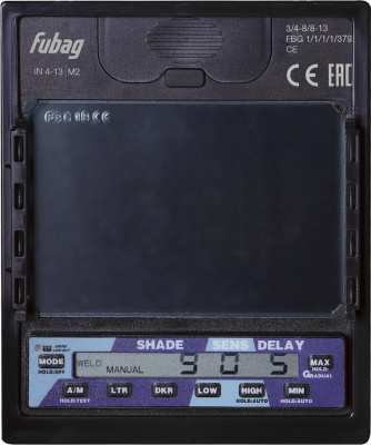 Маска сварщика Fubag IN 4-13G M 2 филь.:хамел. см.экр.100x67мм серебристый (31565)