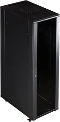 Шкаф серверный Lanmaster (TWT-CBB-32U-6X6-G1) напольный 32U 600x600мм пер.дв.стекл металл 2 бок.пан. 800кг черный