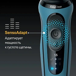 Бритва сетчатая Braun 52-A1650s реж.эл.:2 питан.:элек.сеть/аккум. синий