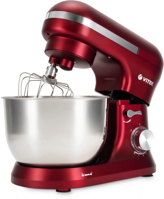 Миксер планетарный Vitek VT-PM0111 1500Вт вишневый