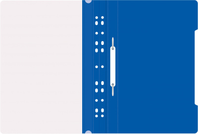 Папка-скоросшиватель Бюрократ PS-P20BLU A4 прозрач.верх.лист боков.перф. пластик синий 0.12/0.16