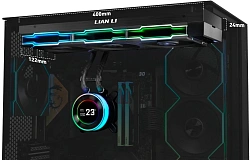 Система водяного охлаждения Lian-Li HydroShift II LCD-C 360TL ARGB Soc-AM5/AM4/1700/1851 черный 4-pin 33dB Al+Cu LCD Ret (G89.GHS2LCD36TB.R0)