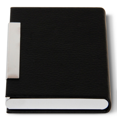 Визитница настольная Deli 7628 кожа искусственная черный