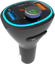 Автомобильный FM-модулятор Ritmix FMT-B300 черный BT USB (80000849)