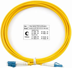 Патч-корд Cabeus FOP(D)-9-LC-LC-3M 2x9/125 OS2 LC дуплекс-LC дуплекс 3м LSZH желтый